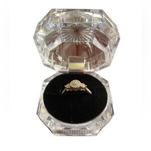 Vintage .25 Carat Diamond in Sterling Silver Setting of Past, Present and Future